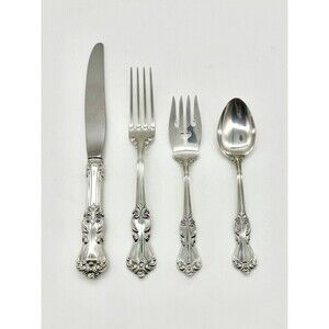 4 piece setting Sterling Silver Marlborough Reed and Barton Flatware Silverware